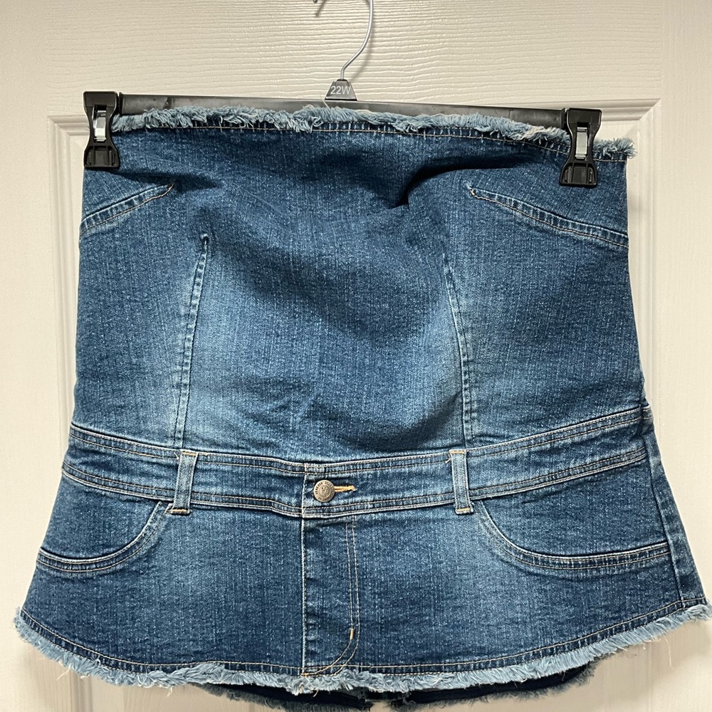 Venezia Jeans Denim Strapless Bustier Size 18, Length 14”